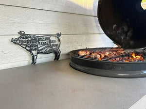 Butcher Cut wanddecoratie - varken en koe (set)